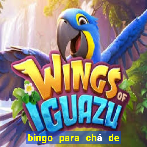 bingo para chá de bebê para imprimir grátis